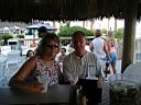 P1010184.jpg: Denise & Sean at the Holiday Inn Tiki Bar