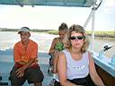 P1010207.jpg: Matt, Sam & Denise on the crab boat